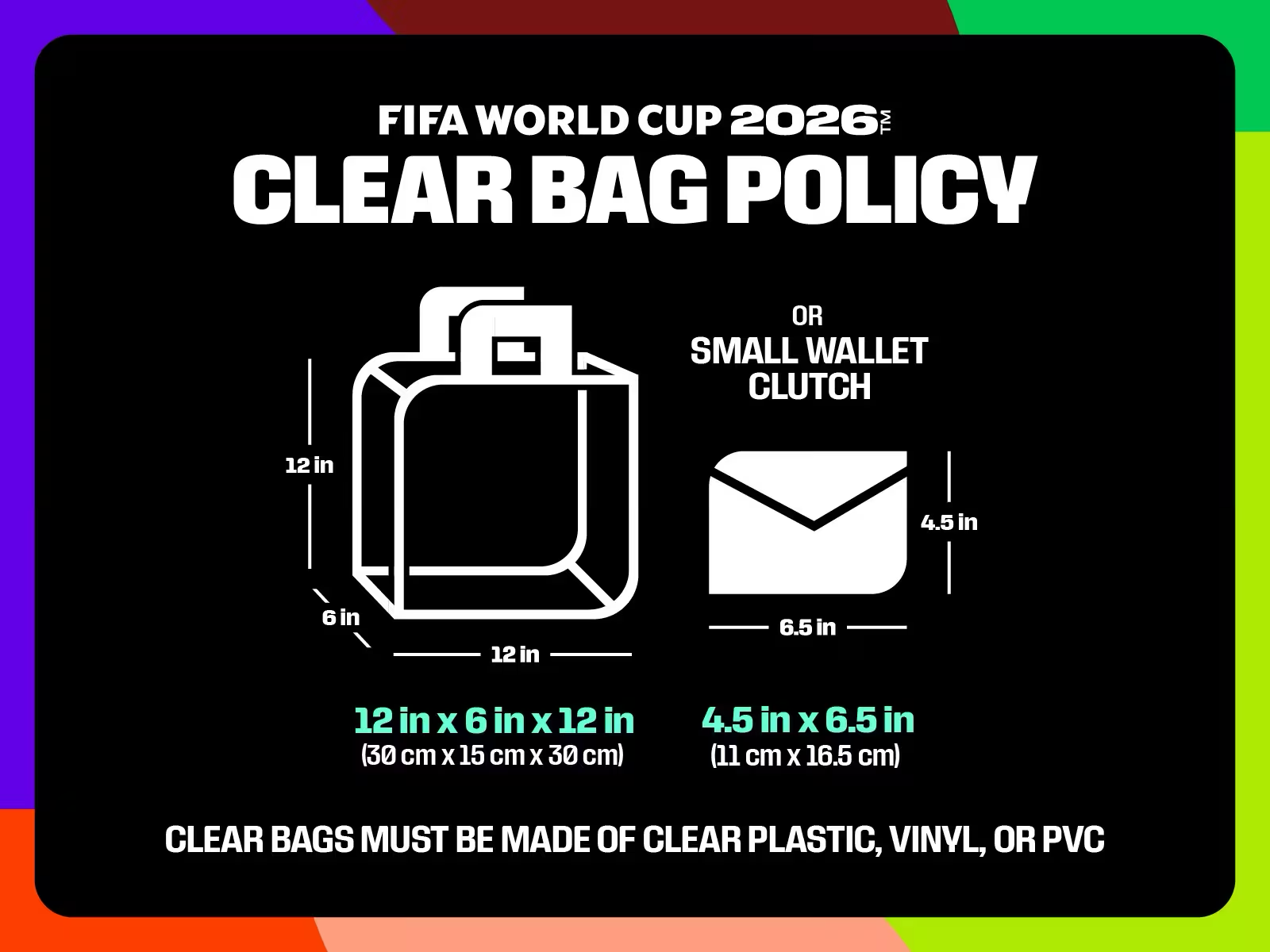 2026 WBC チケット&ホスピタリティ記念品&クリアバッグ MATCH DAY CHECKLIST | Plan Your Travel Now — Stay Informed — FIFA